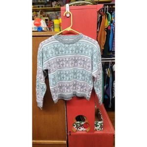 S vintage 90s 16th street sweater grey pastel